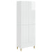 Skapsett 2 pcs Høgglans hvit 66 x 34,5 x 95 cm Konstruert tre