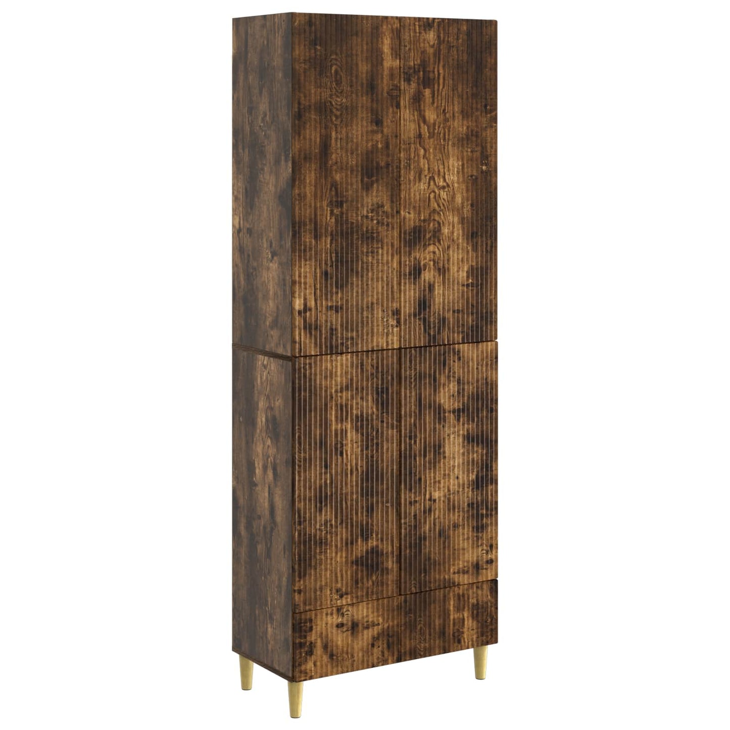 Skapsett 2 pcs Røkt Eik 66 x 34,5 x 95 cm Konstruert tre