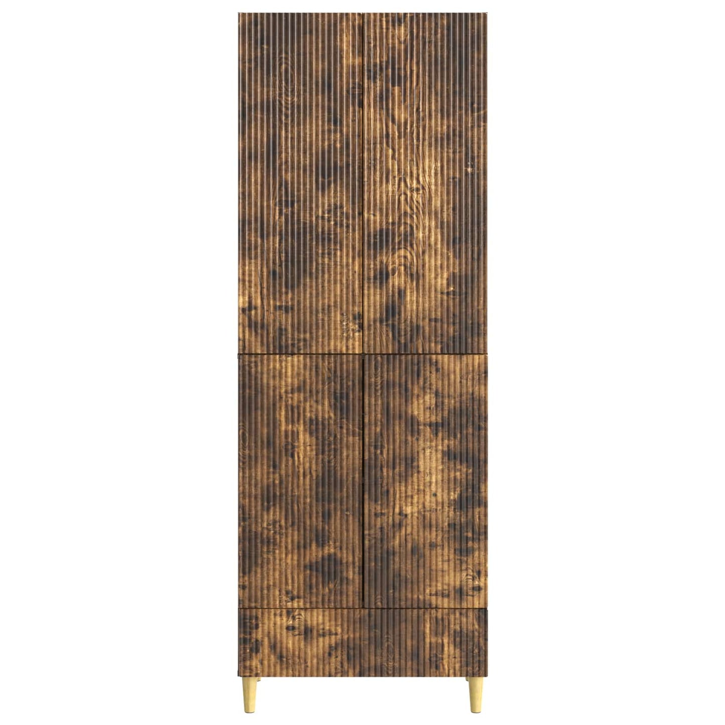 Skapsett 2 pcs Røkt Eik 66 x 34,5 x 95 cm Konstruert tre