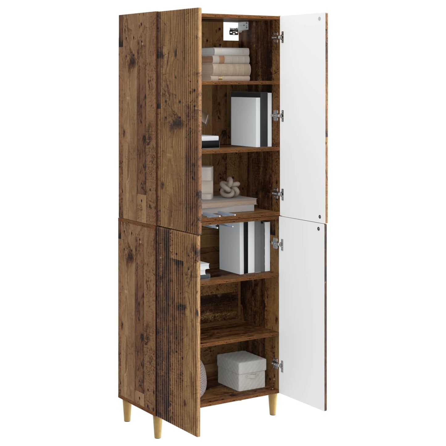 Skapsett 2 pcs Gammelt tre 66 x 34,5 x 90 cm Konstruert tre