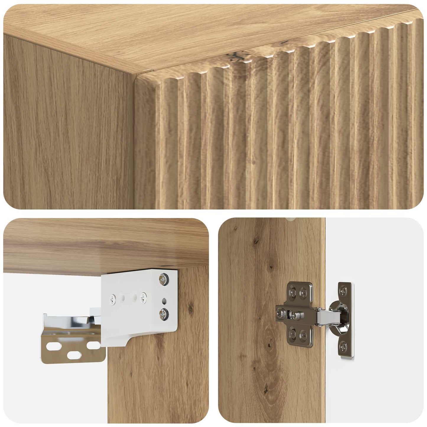 Skapsett 2 pcs 33 x 34,5 x 90 cm Konstruert tre