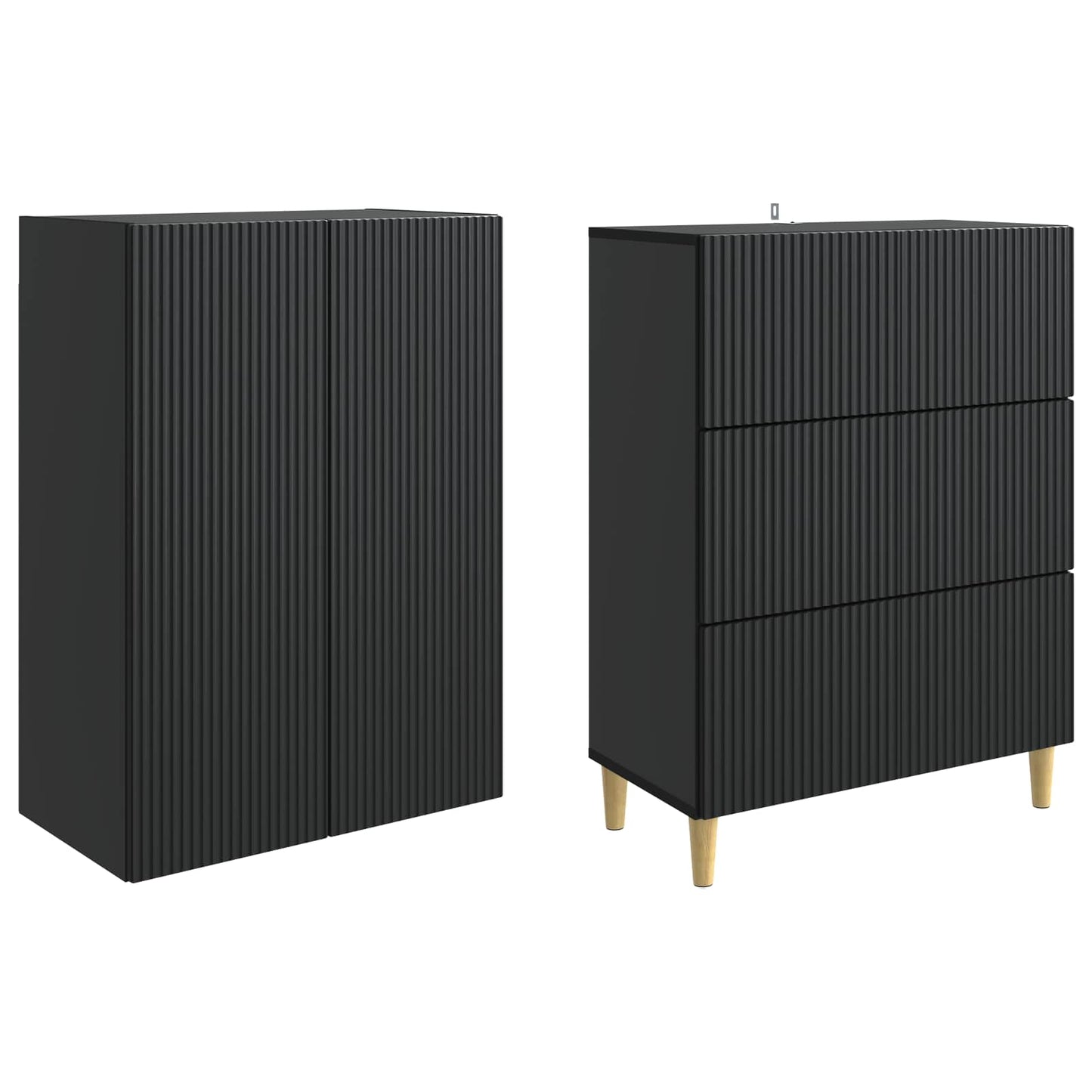 Skapsett 2 pcs 66 x 34,5 x 90 cm Konstruert tre
