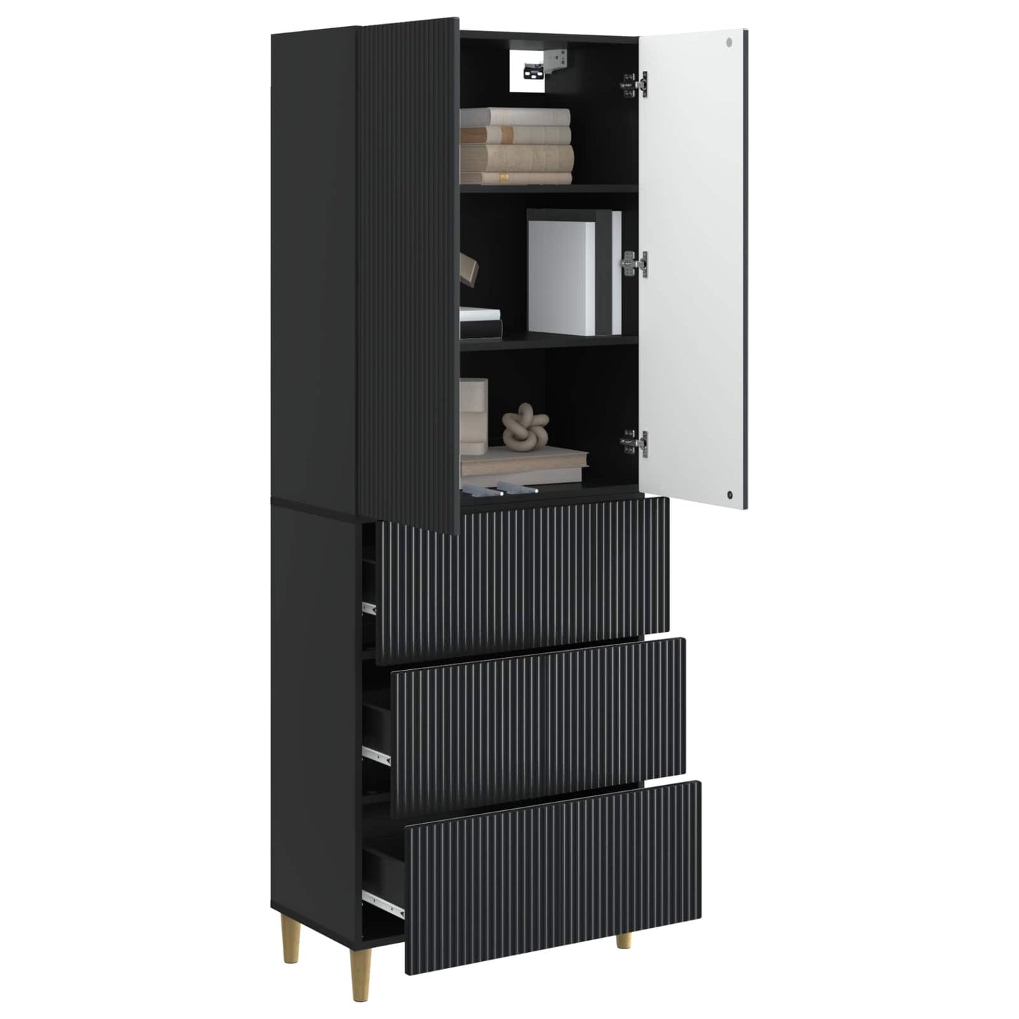 Skapsett 2 pcs 66 x 34,5 x 90 cm Konstruert tre