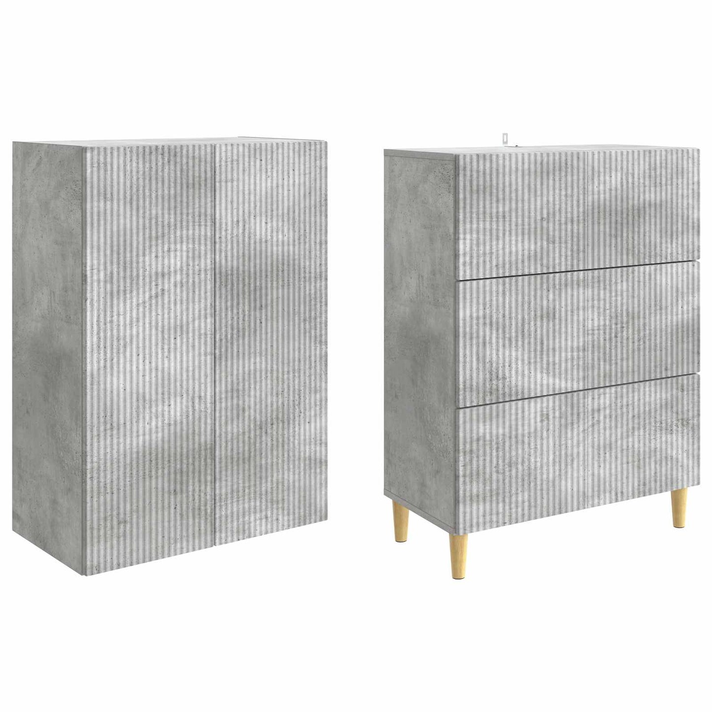 Skapsett 2 pcs 66 x 34,5 x 90 cm Konstruert tre