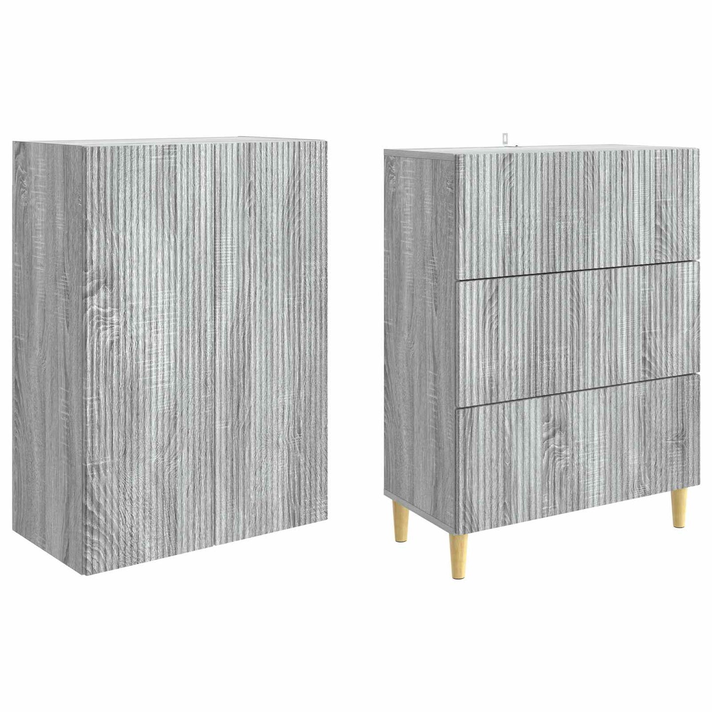 Skapsett 2 pcs 66 x 34,5 x 90 cm Konstruert tre
