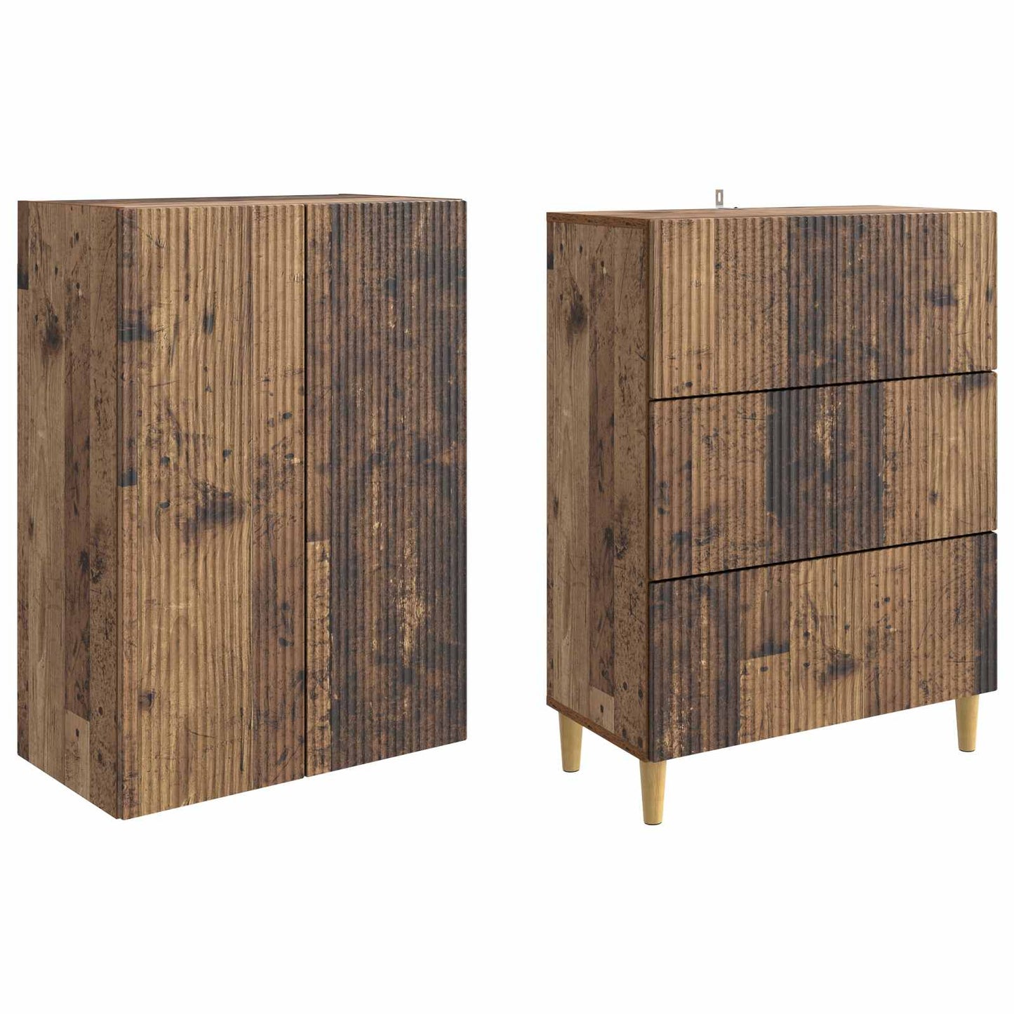 Skapsett 2 pcs 66 x 34,5 x 90 cm Konstruert tre