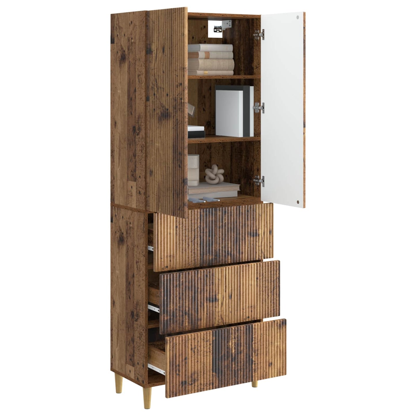 Skapsett 2 pcs 66 x 34,5 x 90 cm Konstruert tre