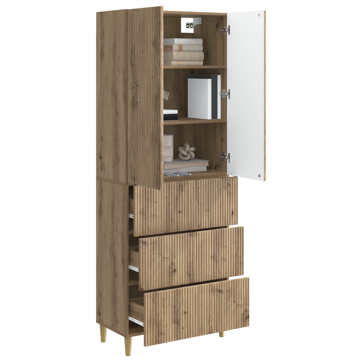 Skapsett 2 pcs 66 x 34,5 x 90 cm Konstruert tre