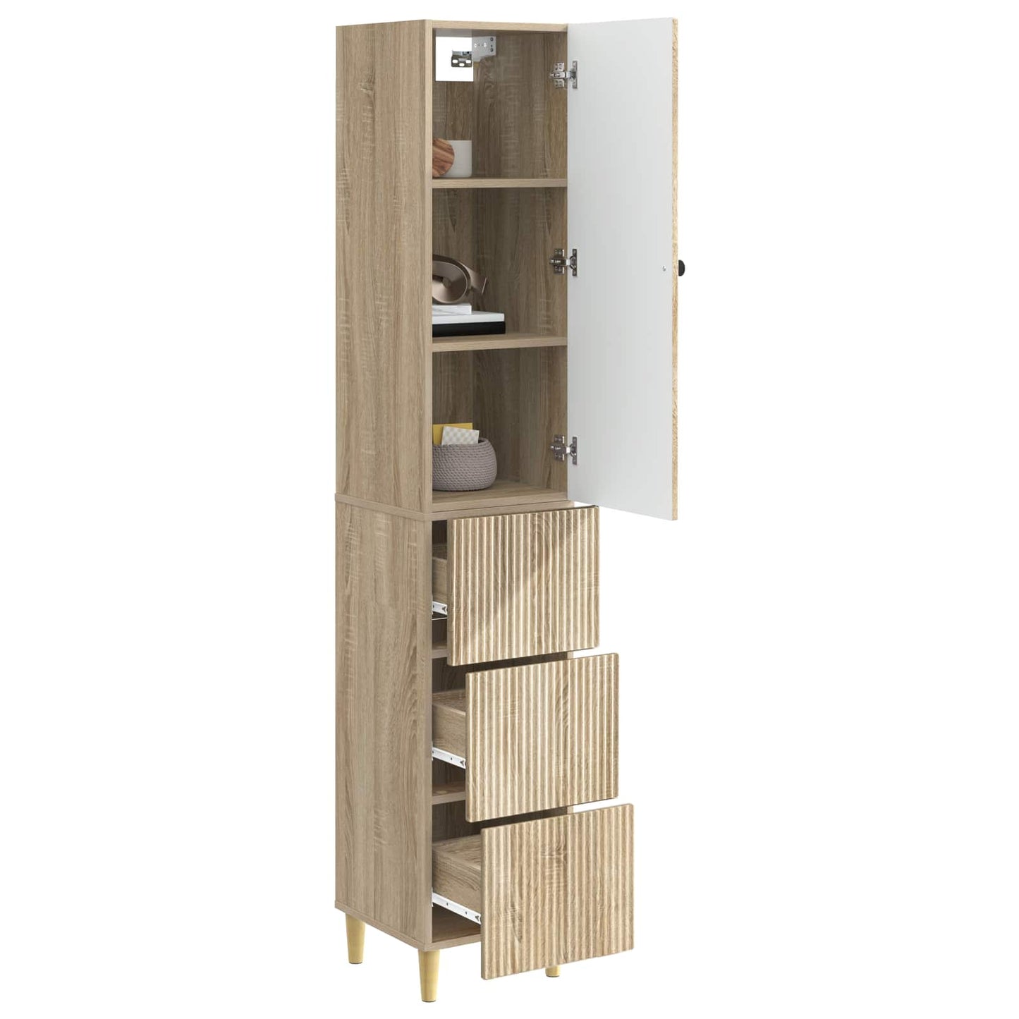 Skapsett 2 pcs 33 x 34,5 x 90 cm Konstruert tre