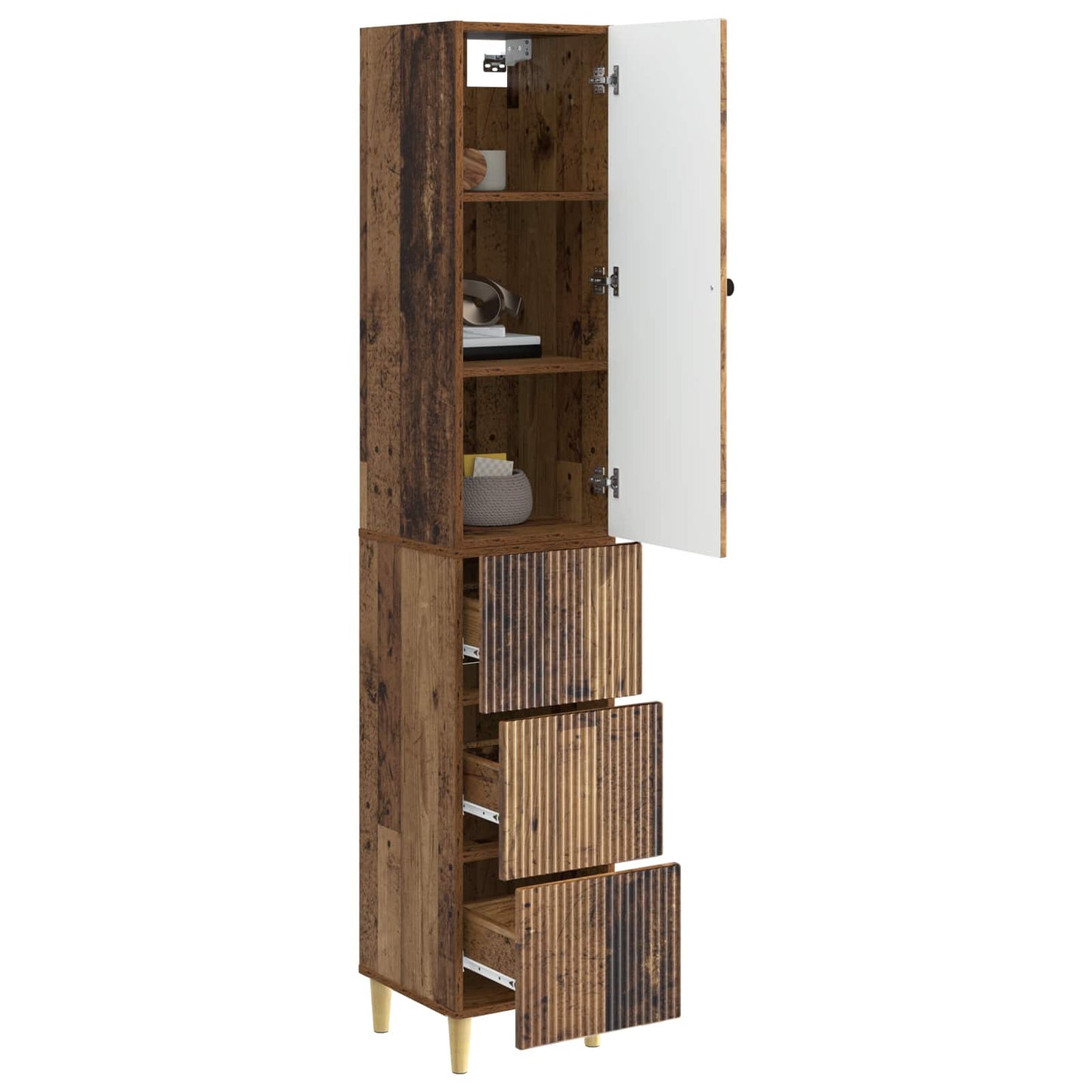 Skapsett 2 pcs 33 x 34,5 x 90 cm Konstruert tre