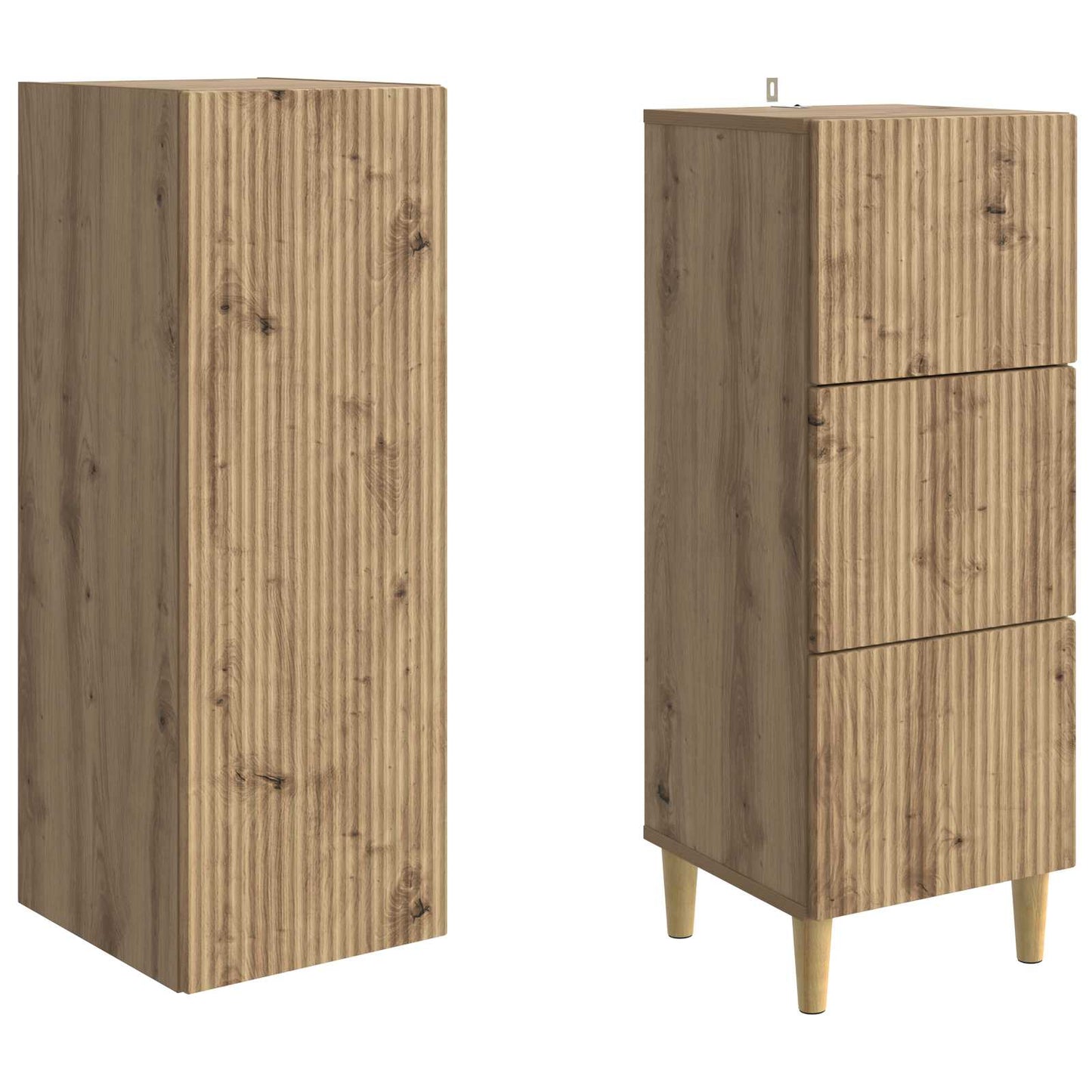 Skapsett 2 pcs 33 x 34,5 x 90 cm Konstruert tre