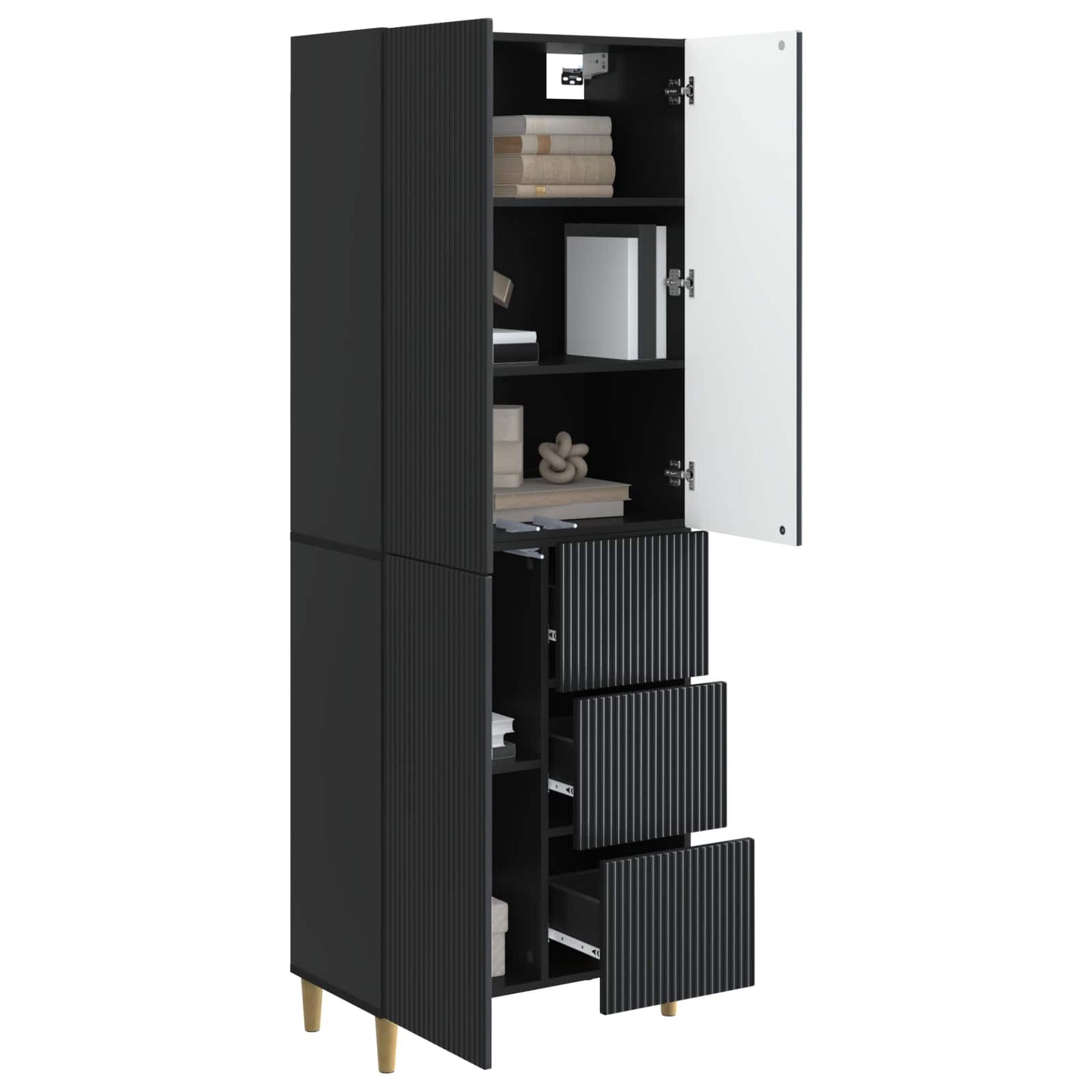 Skapsett 2 pcs 66 x 34,5 x 90 cm Konstruert tre