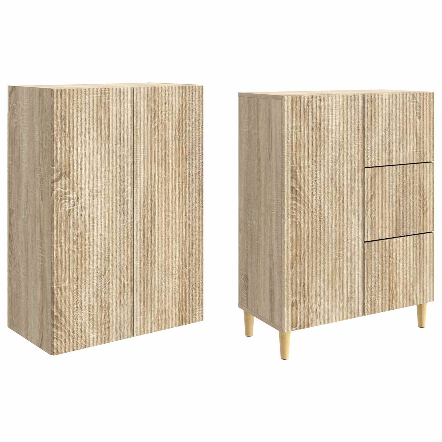 Skapsett 2 pcs 66 x 34,5 x 90 cm Konstruert tre
