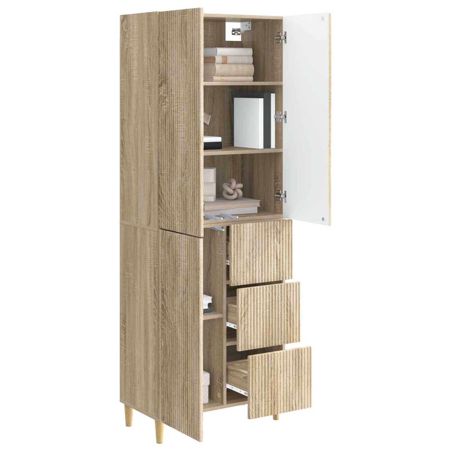 Skapsett 2 pcs 66 x 34,5 x 90 cm Konstruert tre