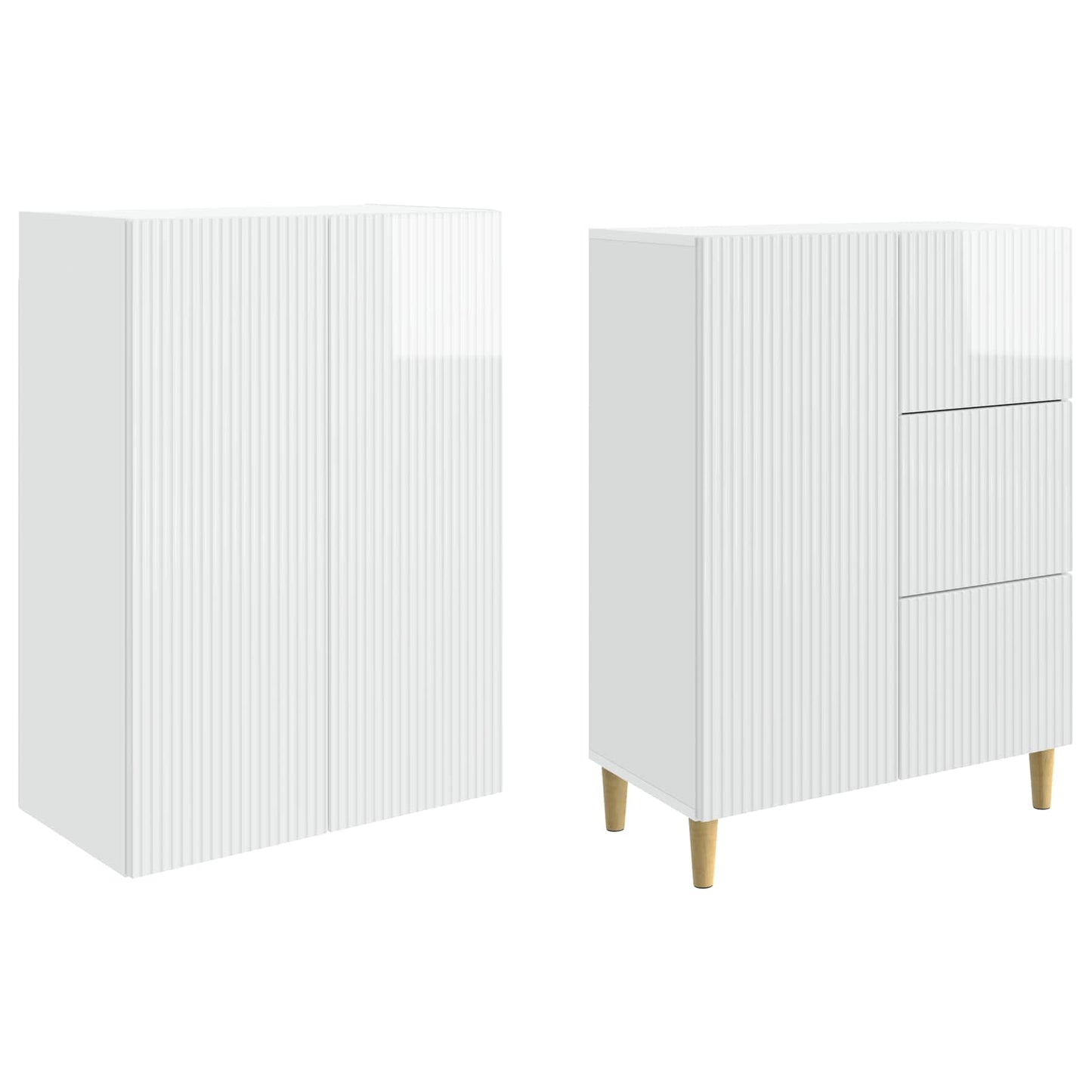 Skapsett 2 pcs 66 x 34,5 x 90 cm Konstruert tre