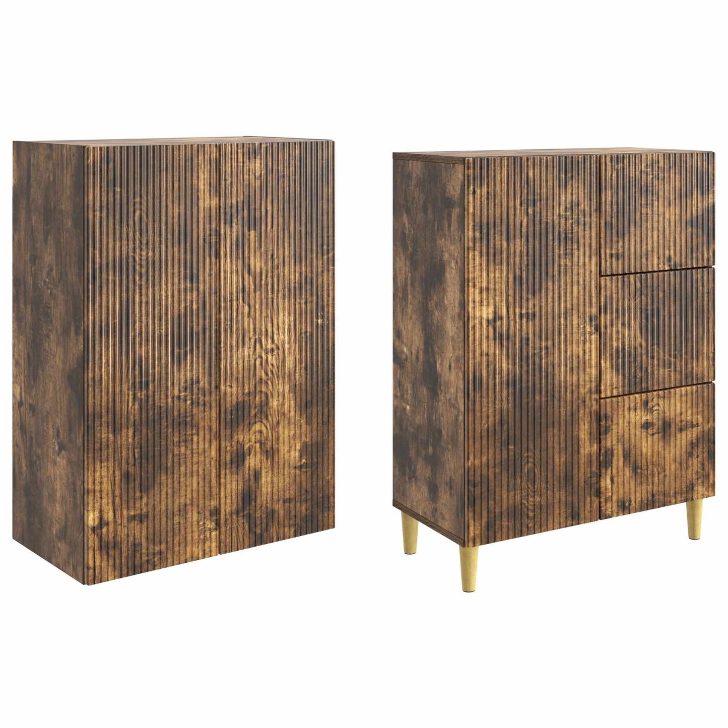 Skapsett 2 pcs 66 x 34,5 x 90 cm Konstruert tre