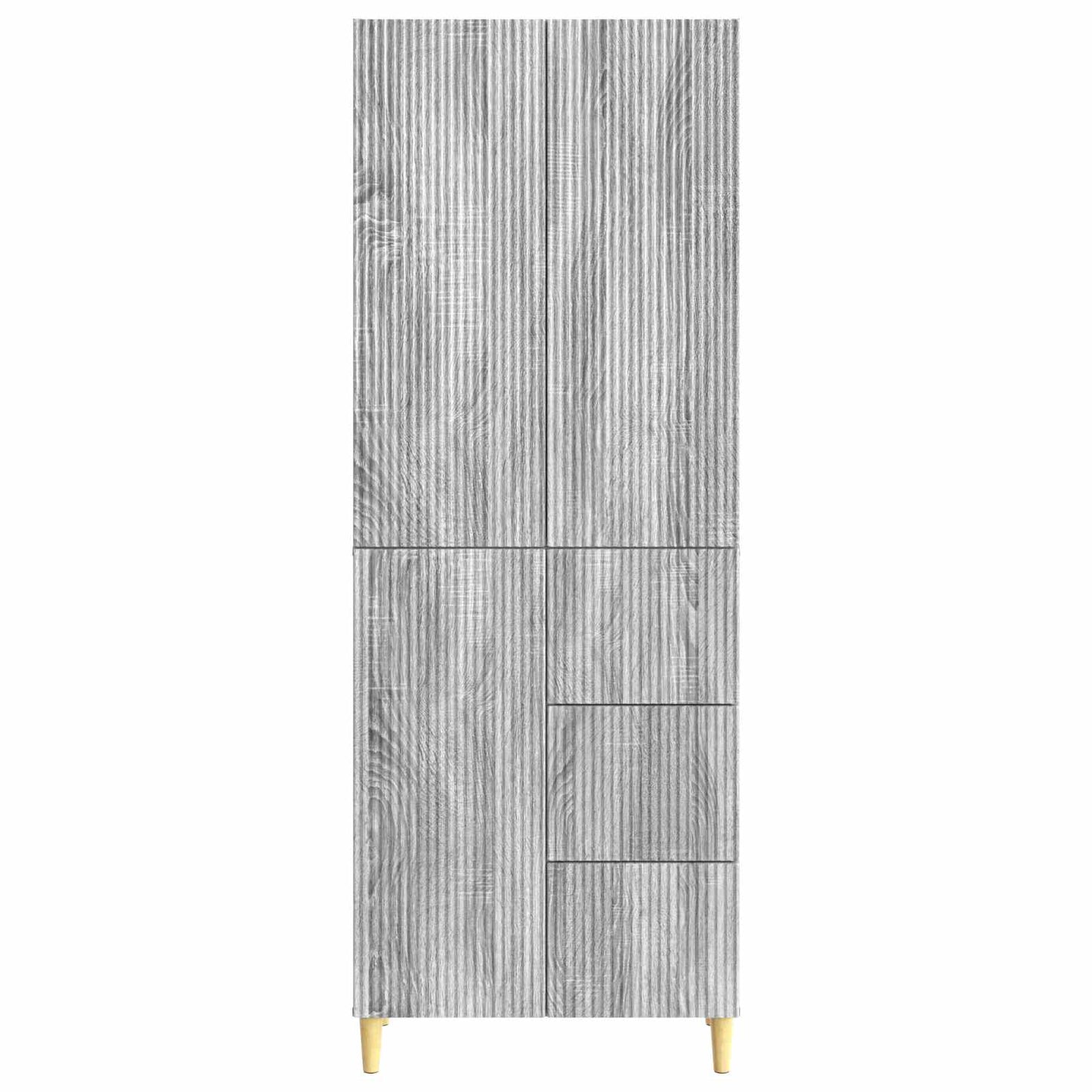 Skapsett 2 pcs Grå Sonoma 66 x 34,5 x 90 cm Konstruert tre