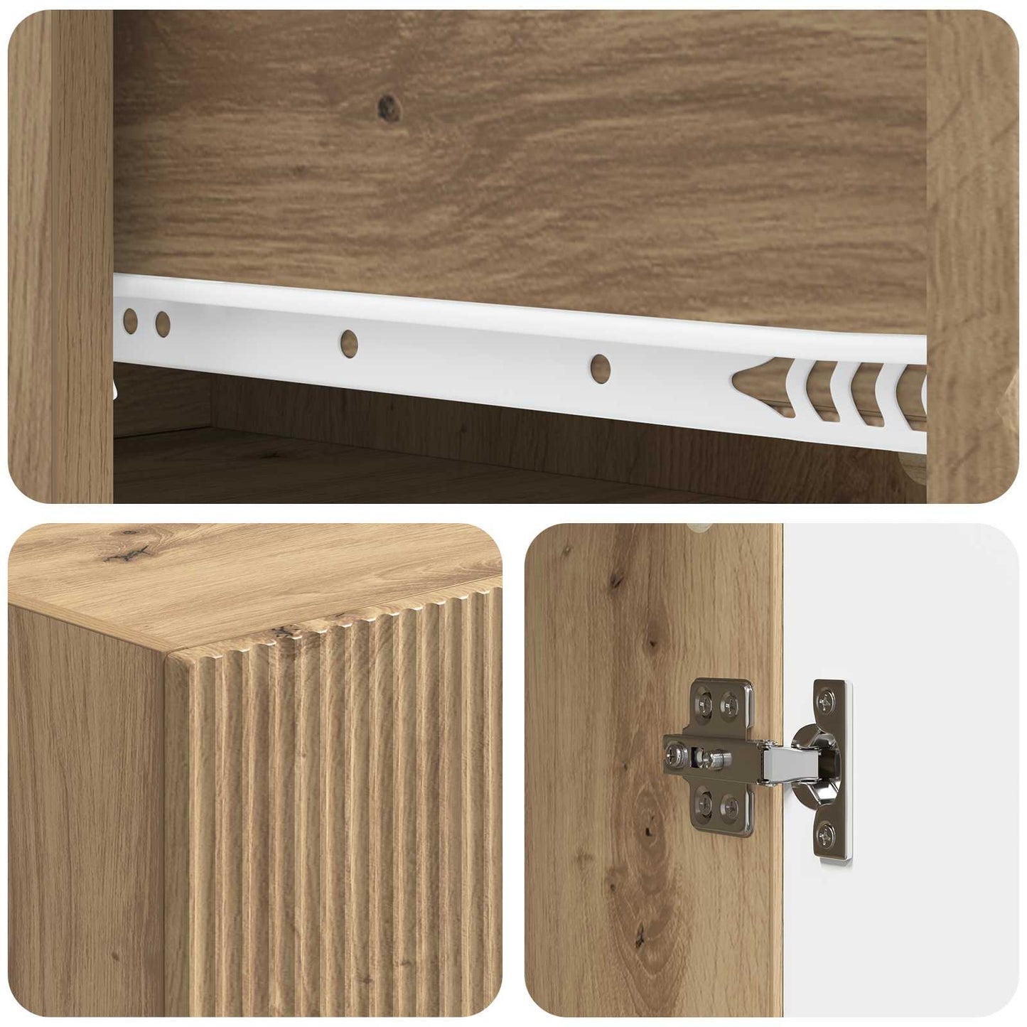 Skapsett 2 pcs 66 x 34,5 x 90 cm Konstruert tre