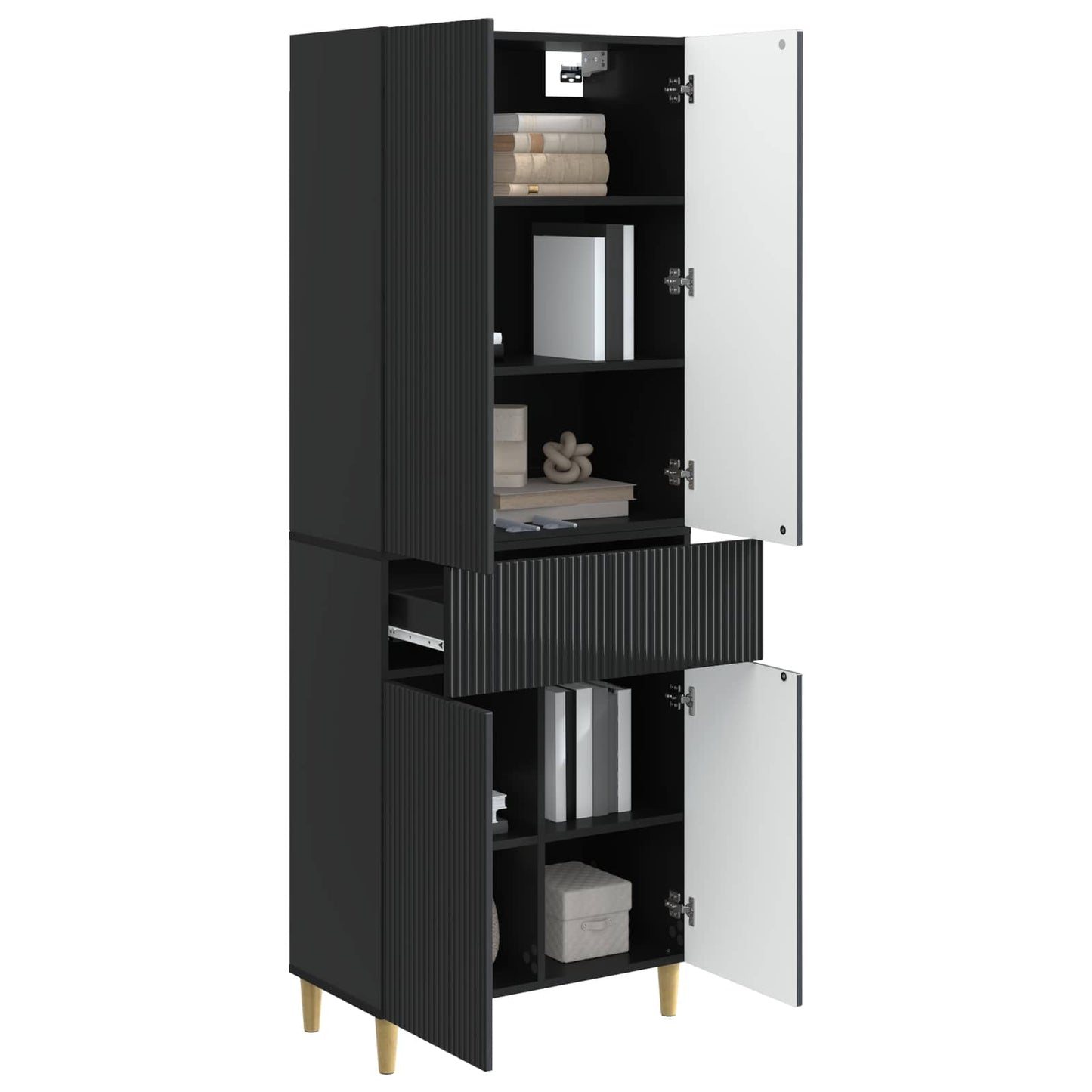 Skapsett 2 pcs 66 x 34,5 x 90 cm Konstruert tre