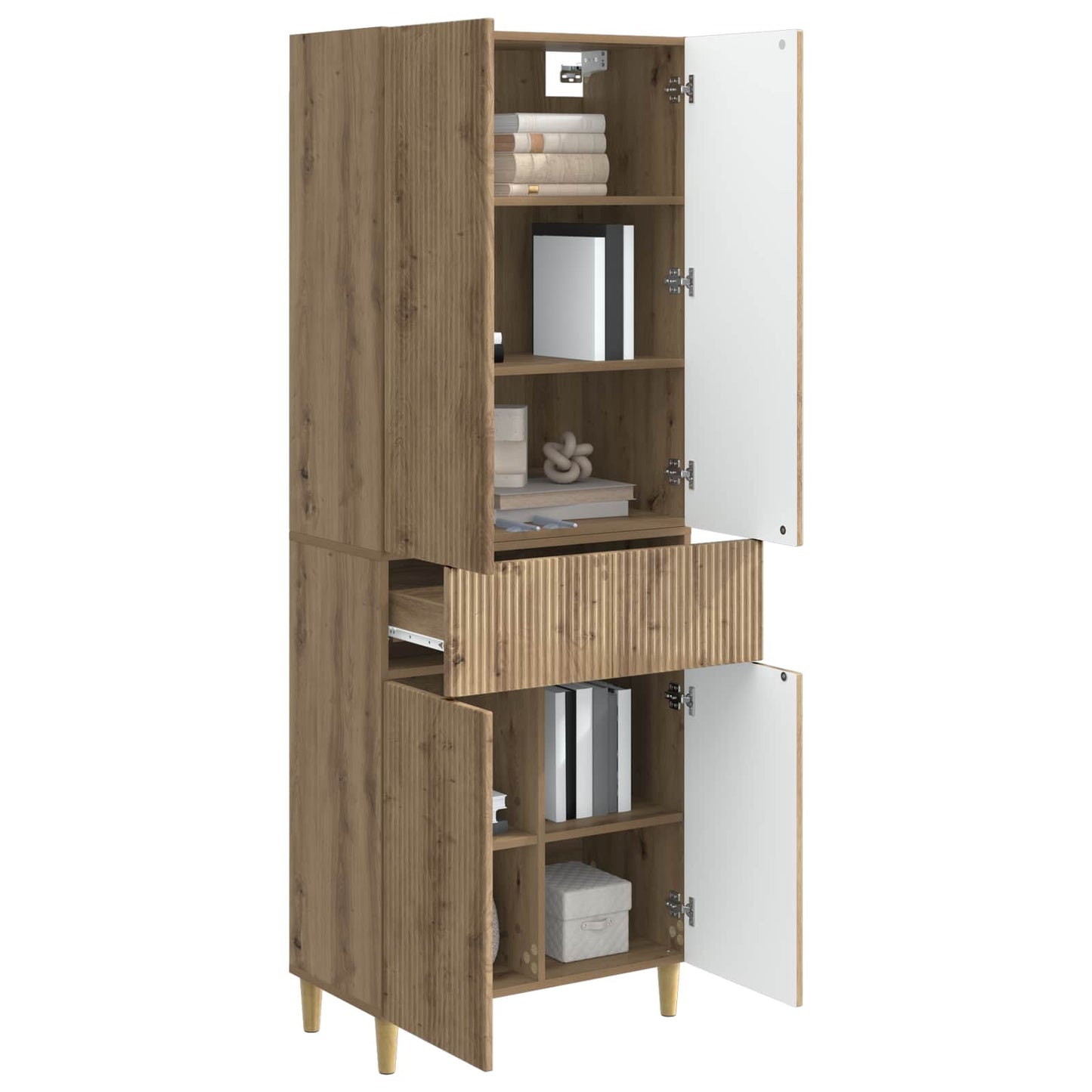 Skapsett 2 pcs 66 x 34,5 x 90 cm Konstruert tre
