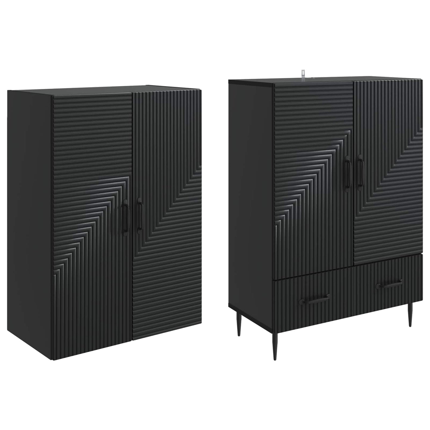 Skapsett 2 pcs 66 x 34,5 x 95 cm Konstruert tre