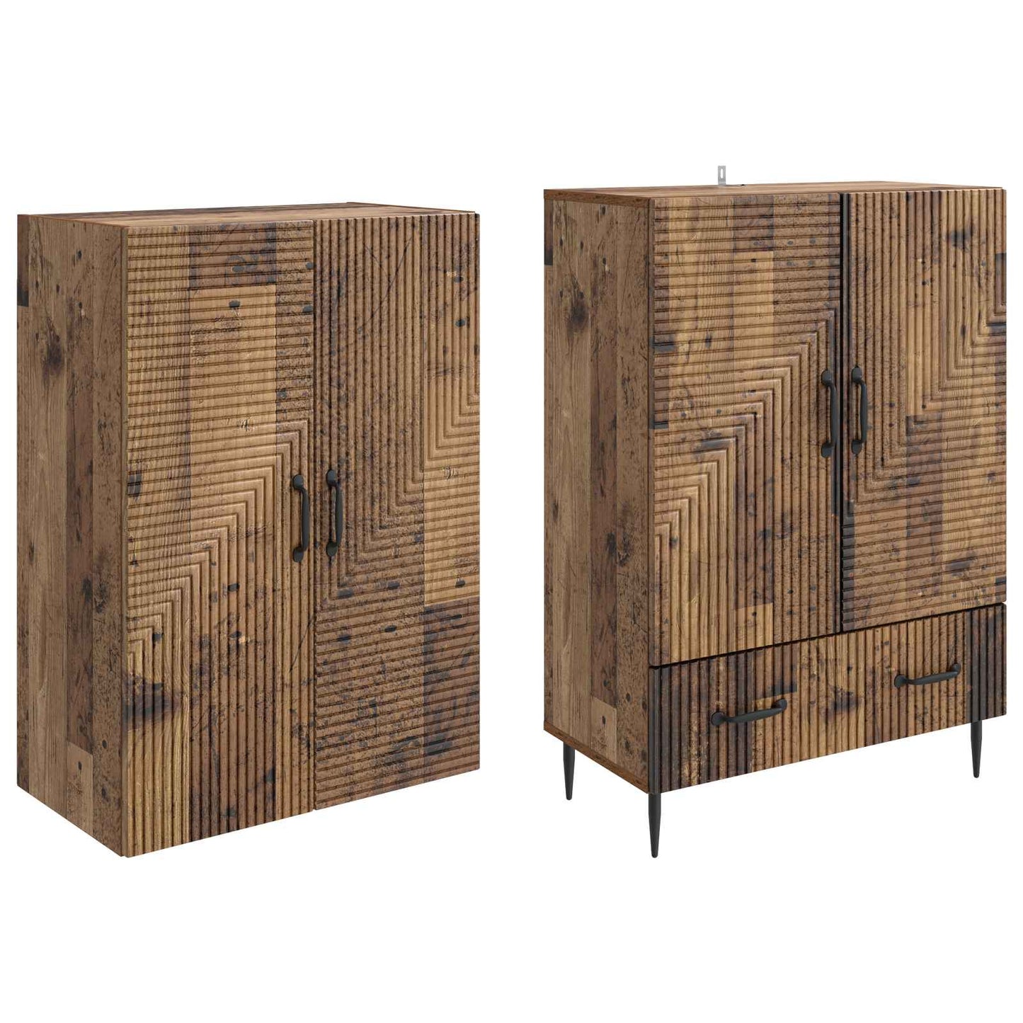Skapsett 2 pcs 66 x 34,5 x 95 cm Konstruert tre