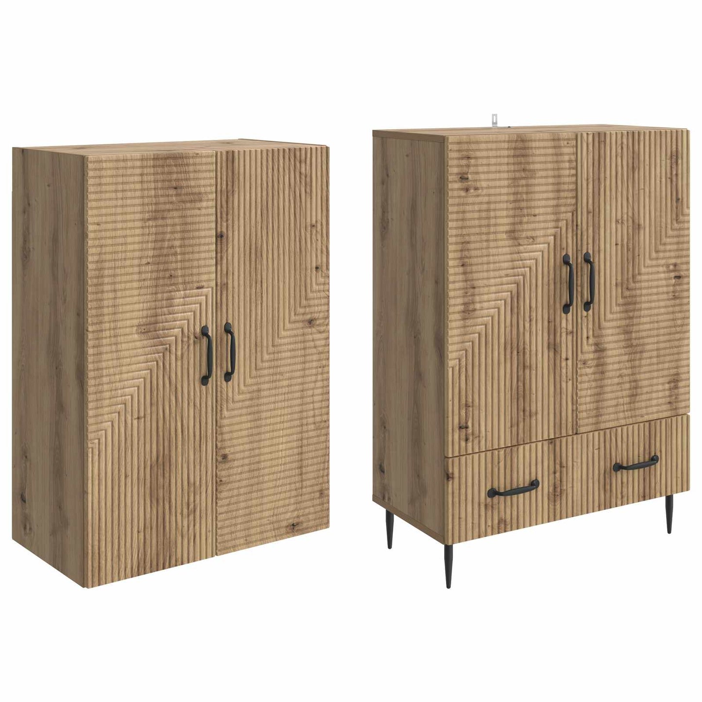 Skapsett 2 pcs 66 x 34,5 x 95 cm Konstruert tre