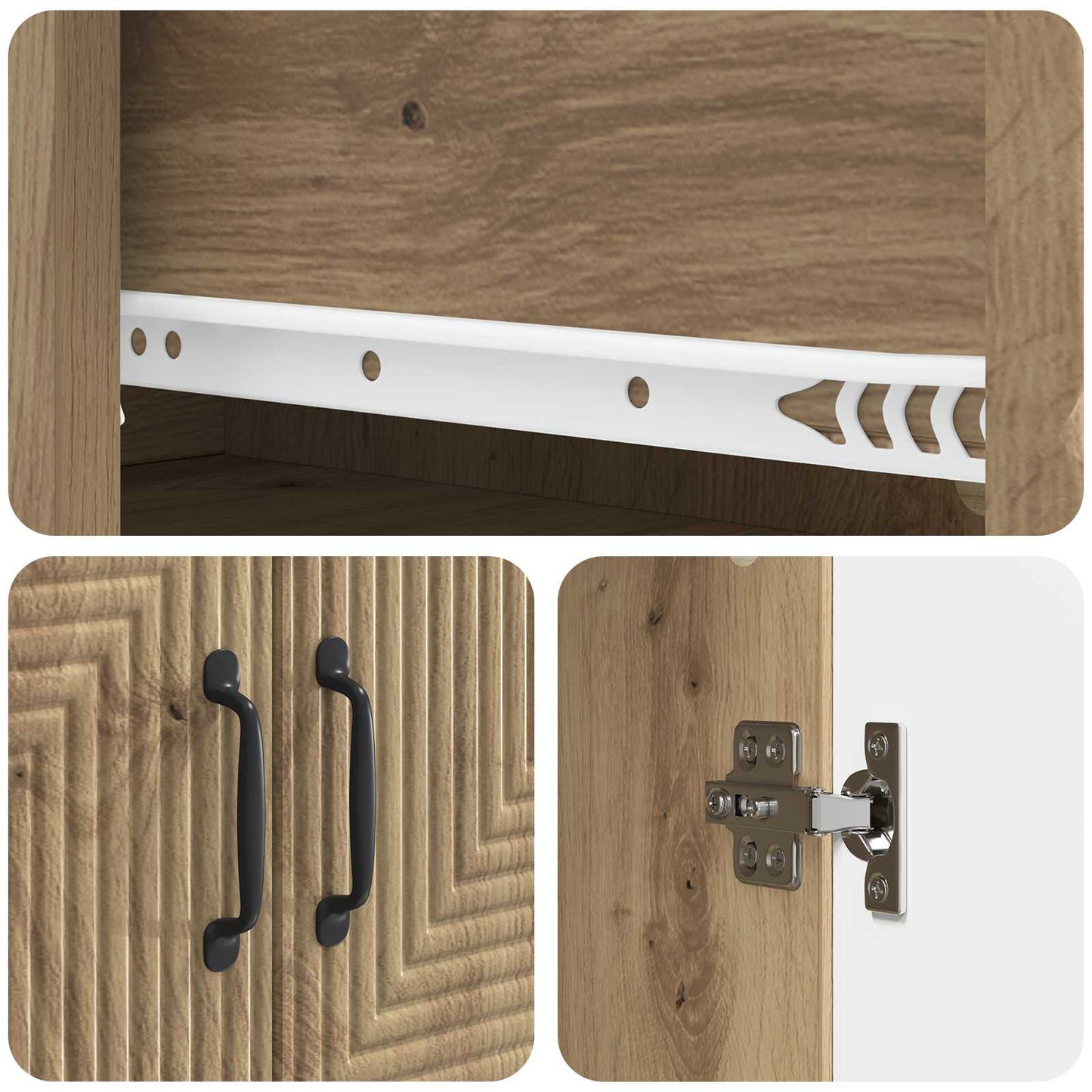 Skapsett 2 pcs 66 x 34,5 x 89,5 cm Konstruert tre
