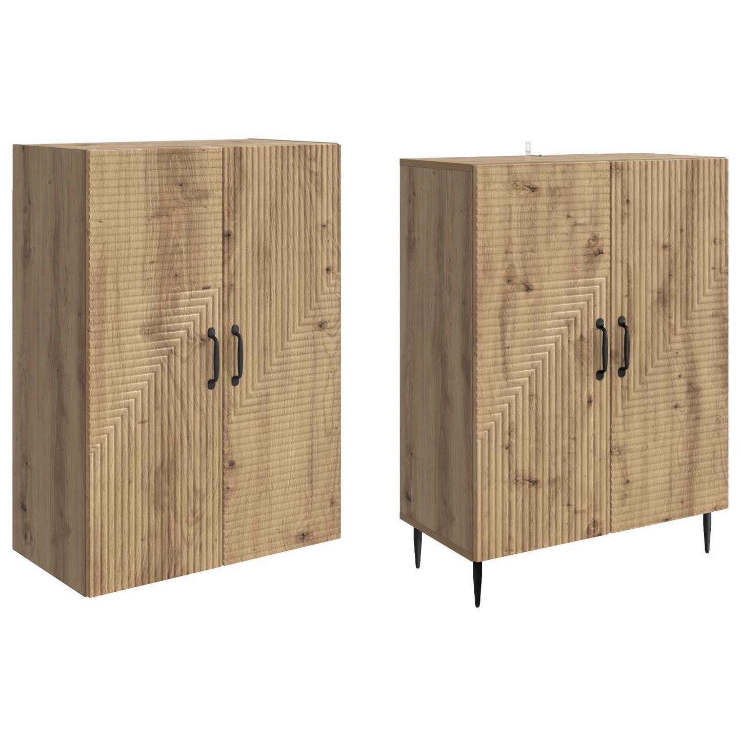 Skapsett 2 pcs 66 x 34,5 x 89,5 cm Konstruert tre
