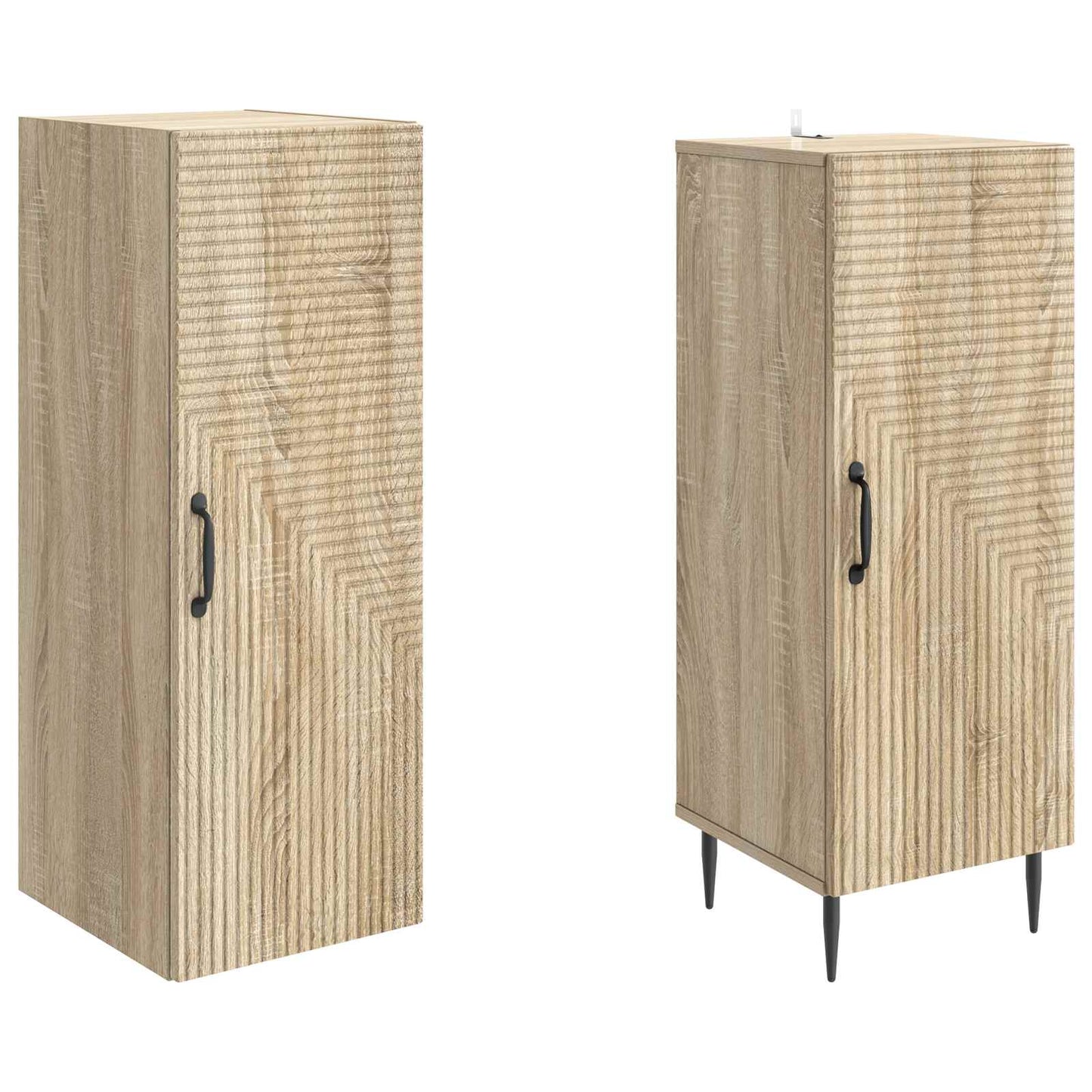 Skapsett 2 pcs Sonoma eik 33 x 34,5 x 89,5 cm Konstruert tre