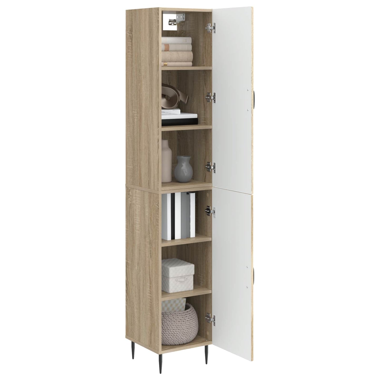 Skapsett 2 pcs Sonoma eik 33 x 34,5 x 89,5 cm Konstruert tre