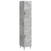 Skapsett 2 pcs Betonggrå 33 x 34,5 x 89,5 cm Konstruert tre