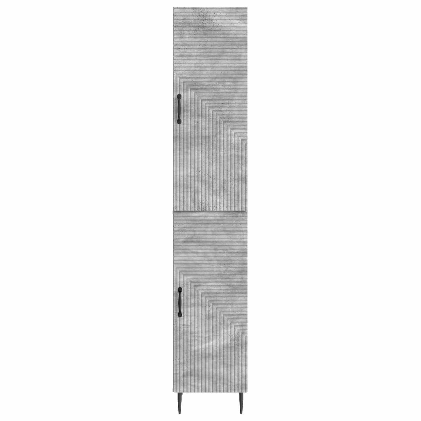 Skapsett 2 pcs Betonggrå 33 x 34,5 x 89,5 cm Konstruert tre