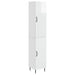 Skapsett 2 pcs Høgglans hvit 33 x 34,5 x 89,5 cm Konstruert tre