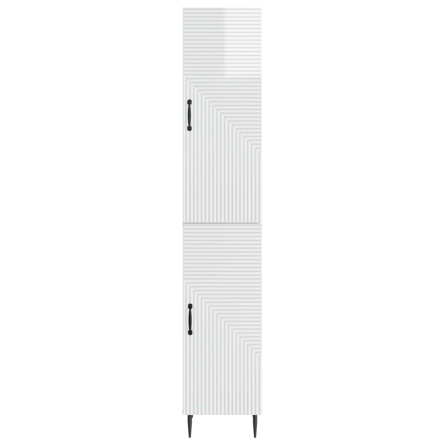 Skapsett 2 pcs Høgglans hvit 33 x 34,5 x 89,5 cm Konstruert tre