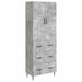 Skapsett 2 pcs Betonggrå 66 x 34,5 x 90 cm Konstruert tre