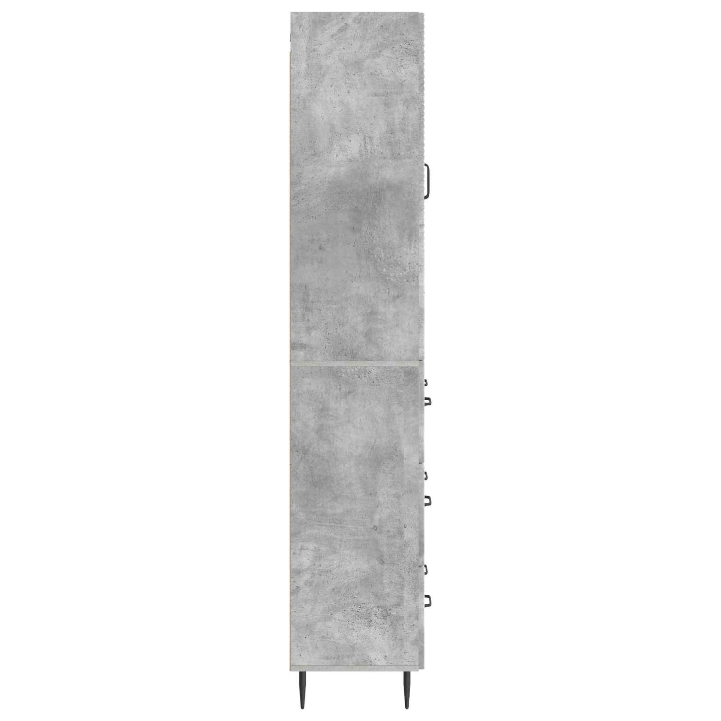 Skapsett 2 pcs Betonggrå 66 x 34,5 x 90 cm Konstruert tre