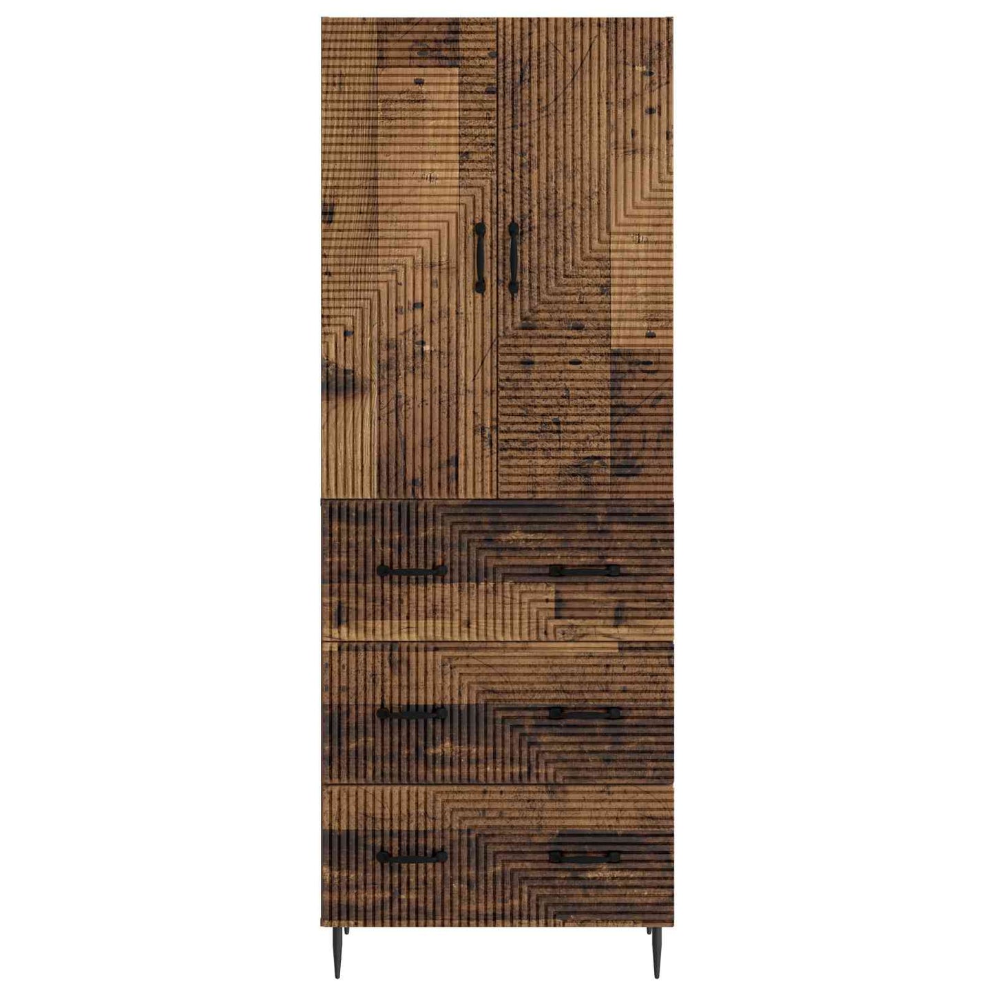 Skapsett 2 pcs Gammelt tre 66 x 34,5 x 90 cm Konstruert tre