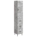 Skapsett 2 pcs Betonggrå 33 x 34,5 x 90 cm Konstruert tre