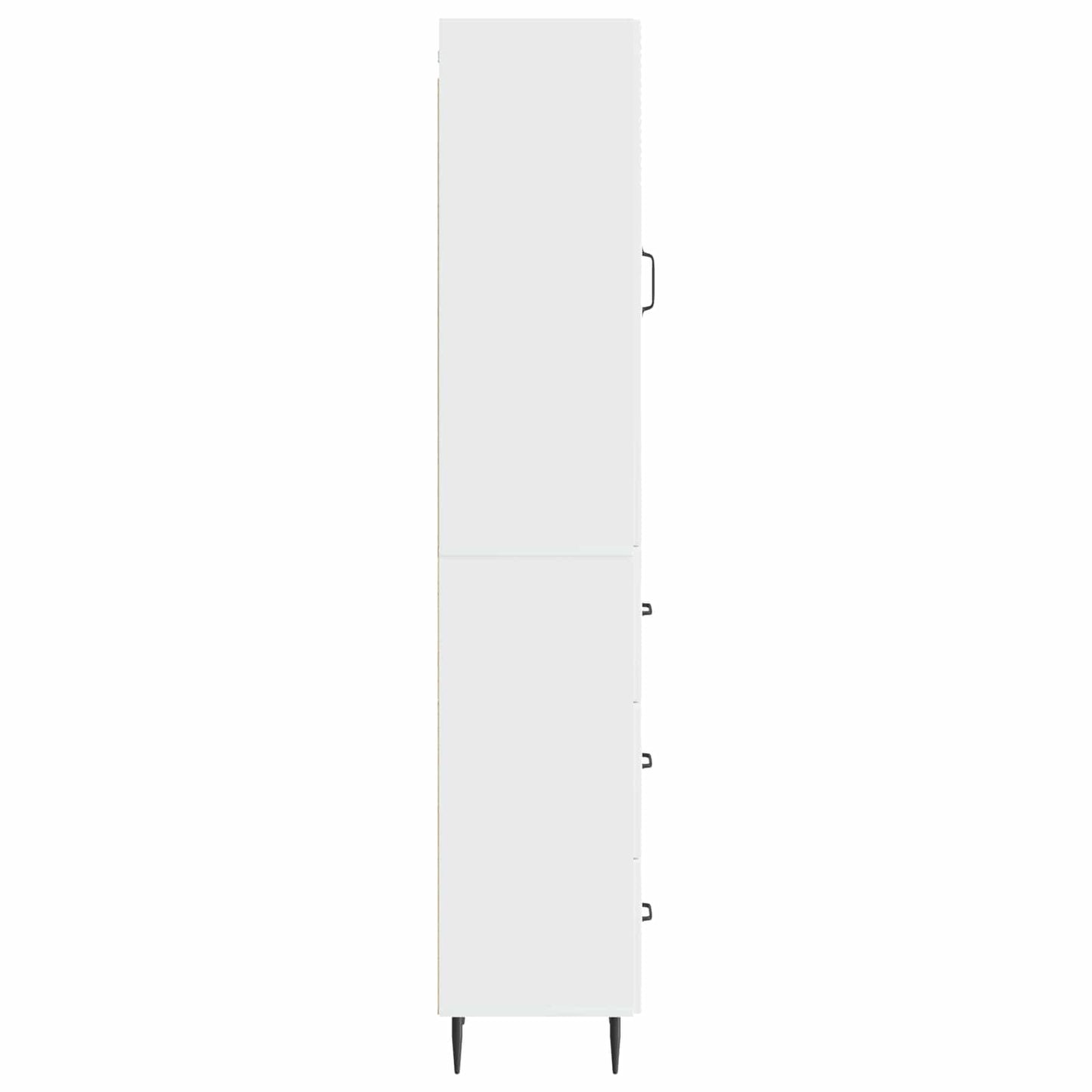 Skapsett 2 pcs Høgglans hvit 33 x 34,5 x 90 cm Konstruert tre
