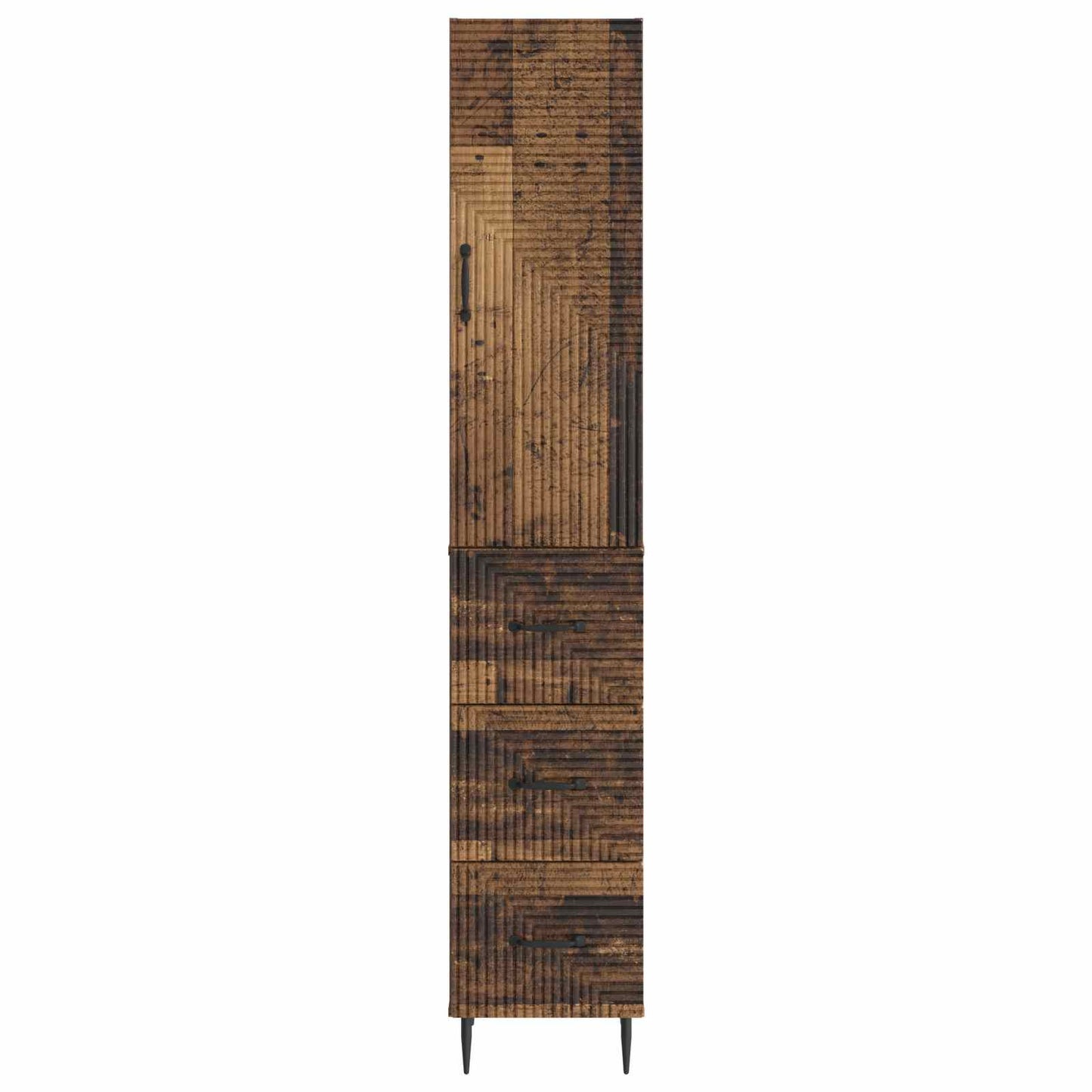 Skapsett 2 pcs Gammelt tre 33 x 34,5 x 90 cm Konstruert tre