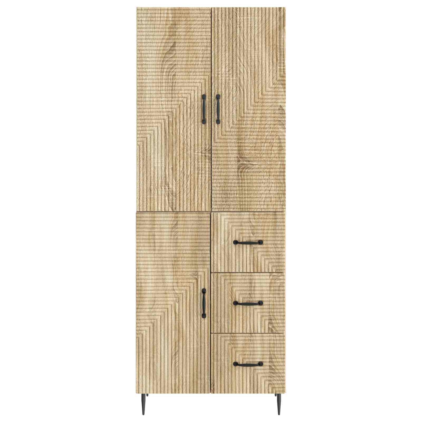 Skapsett 2 pcs Sonoma eik 66 x 34,5 x 89,5 cm Konstruert tre