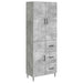 Skapsett 2 pcs Betonggrå 66 x 34,5 x 89,5 cm Konstruert tre