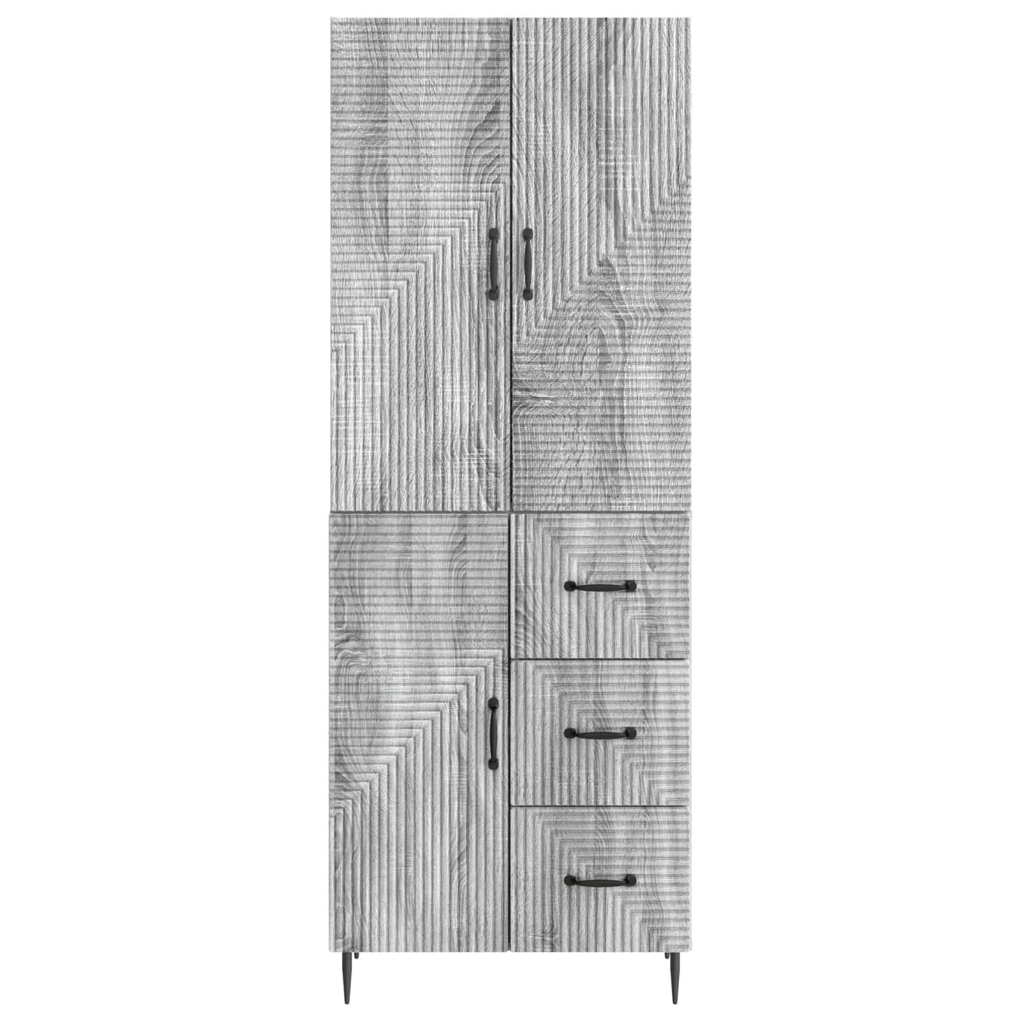 Skapsett 2 pcs Grå Sonoma 66 x 34,5 x 89,5 cm Konstruert tre