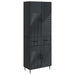 Skapsett 2 pcs Svart 66 x 34,5 x 89,5 cm Konstruert tre