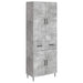 Skapsett 2 pcs Betonggrå 66 x 34,5 x 89,5 cm Konstruert tre