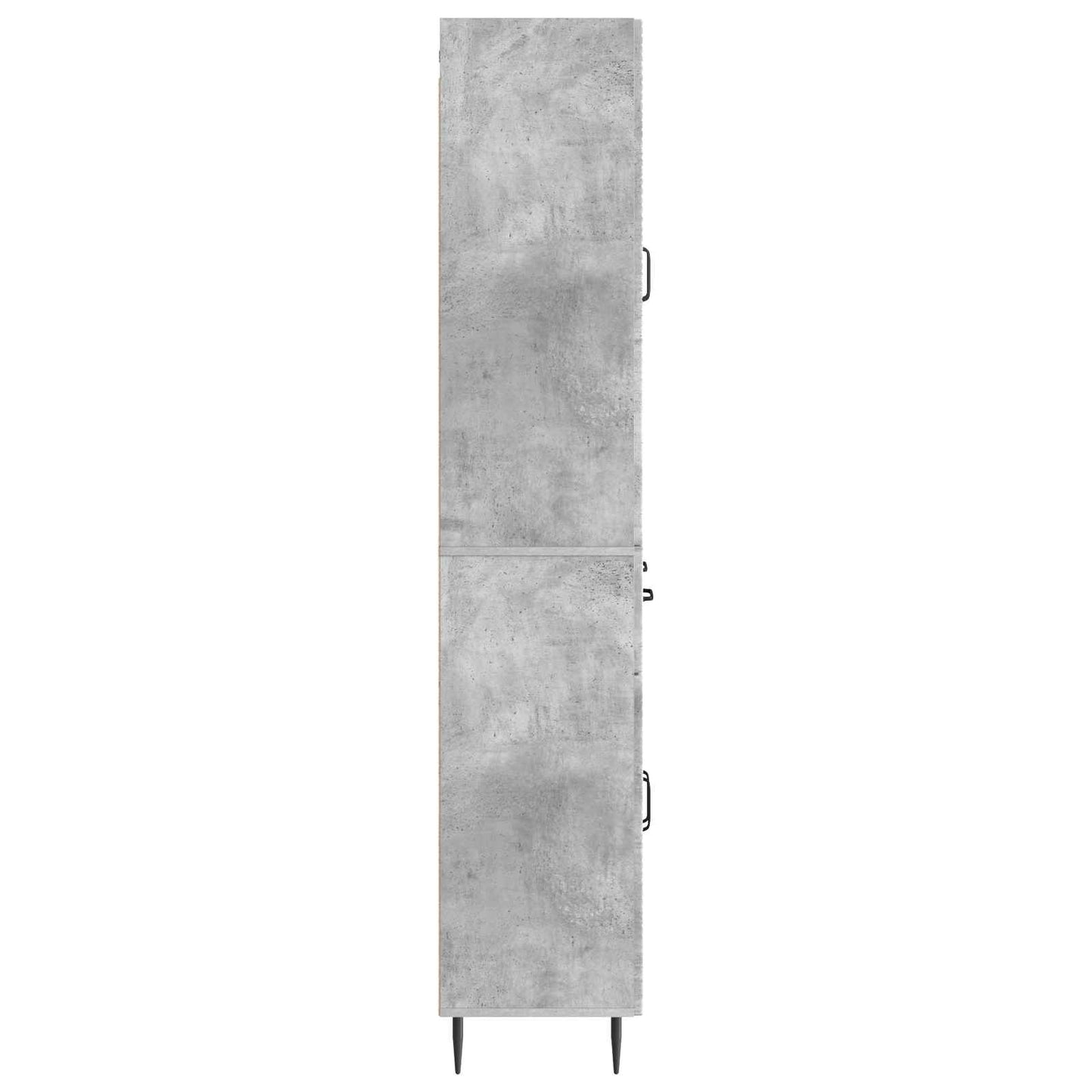 Skapsett 2 pcs Betonggrå 66 x 34,5 x 89,5 cm Konstruert tre