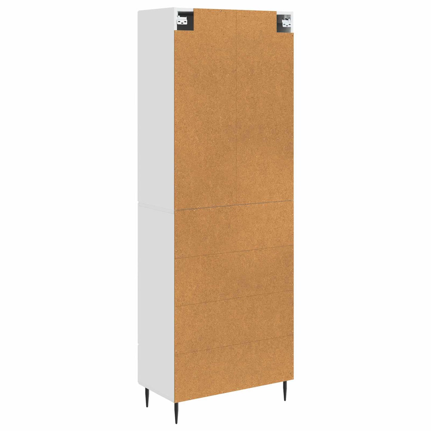 Skapsett 2 pcs Høgglans hvit 66 x 34,5 x 89,5 cm Konstruert tre