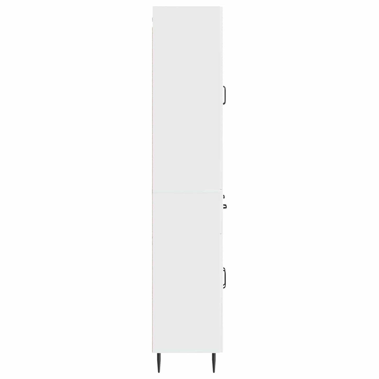 Skapsett 2 pcs Høgglans hvit 66 x 34,5 x 89,5 cm Konstruert tre