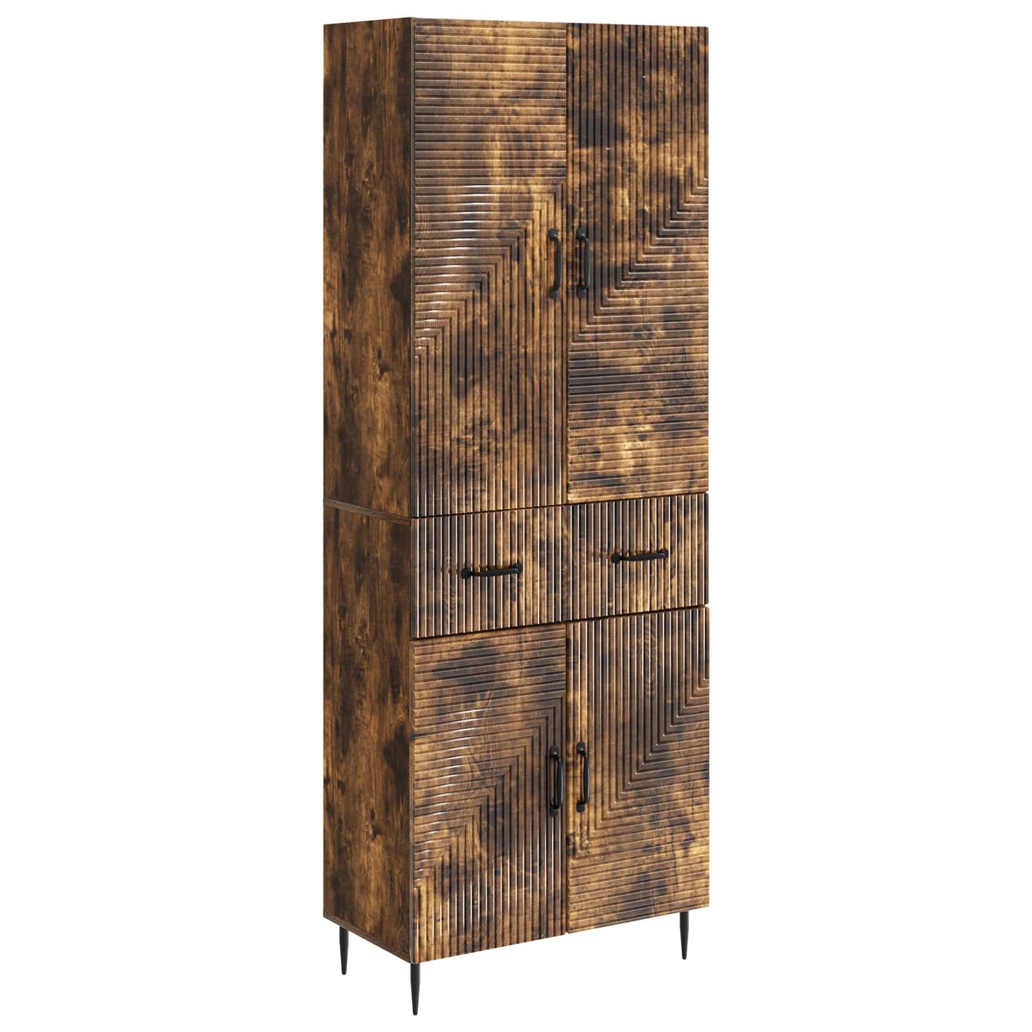 Skapsett 2 pcs Røkt Eik 66 x 34,5 x 89,5 cm Konstruert tre